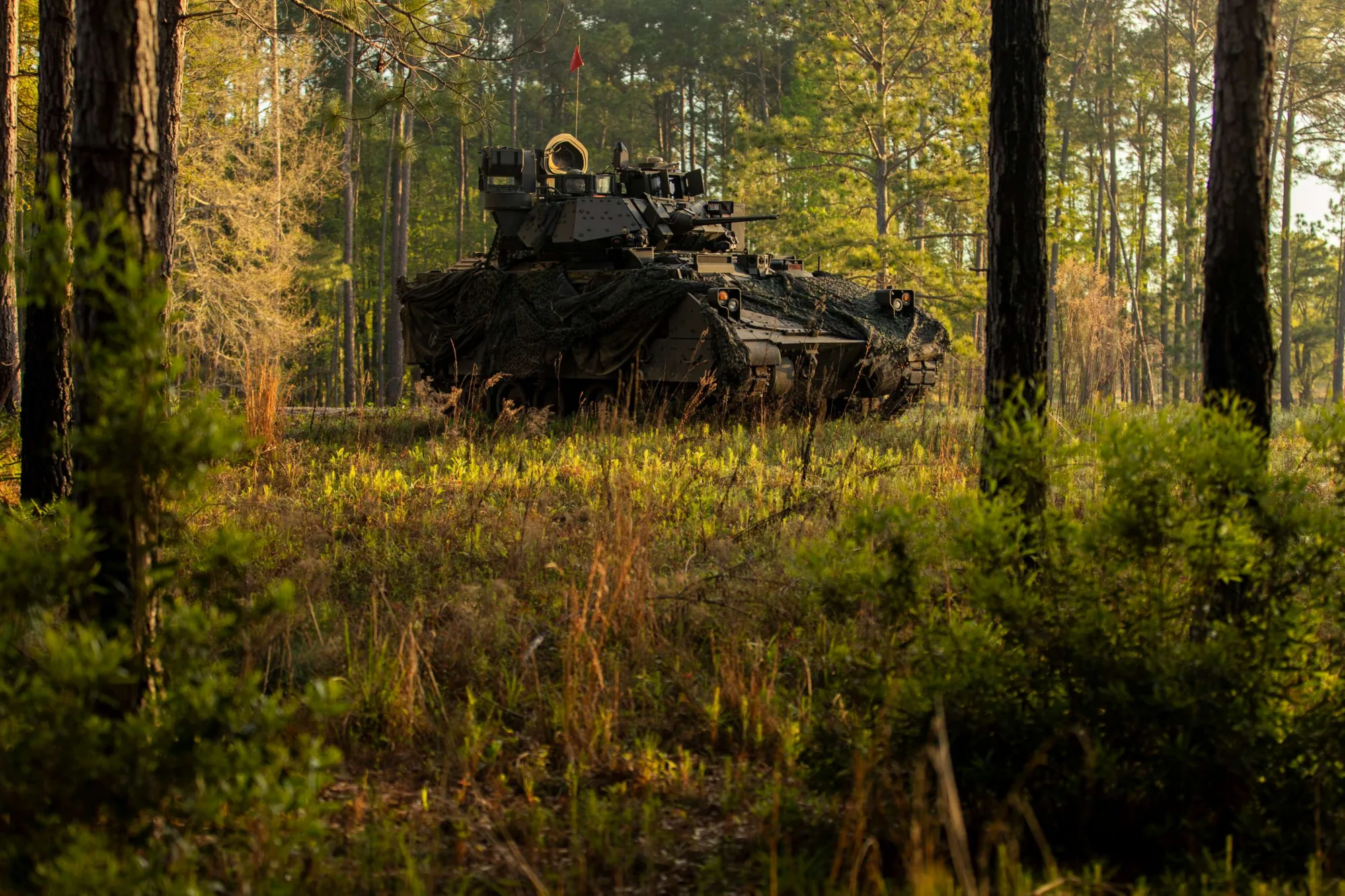 Soldados del Ejército de los Estados Unidos del 3.er Equipo de Combate de la Brigada Blindada, 1.ª División de Caballería realizaron ejercicios de tiro con el vehículo de combate Bradley el 11 y 12 de enero en el Área de Entrenamiento General Silvestras Zukauskas en Pabrade, Lituania