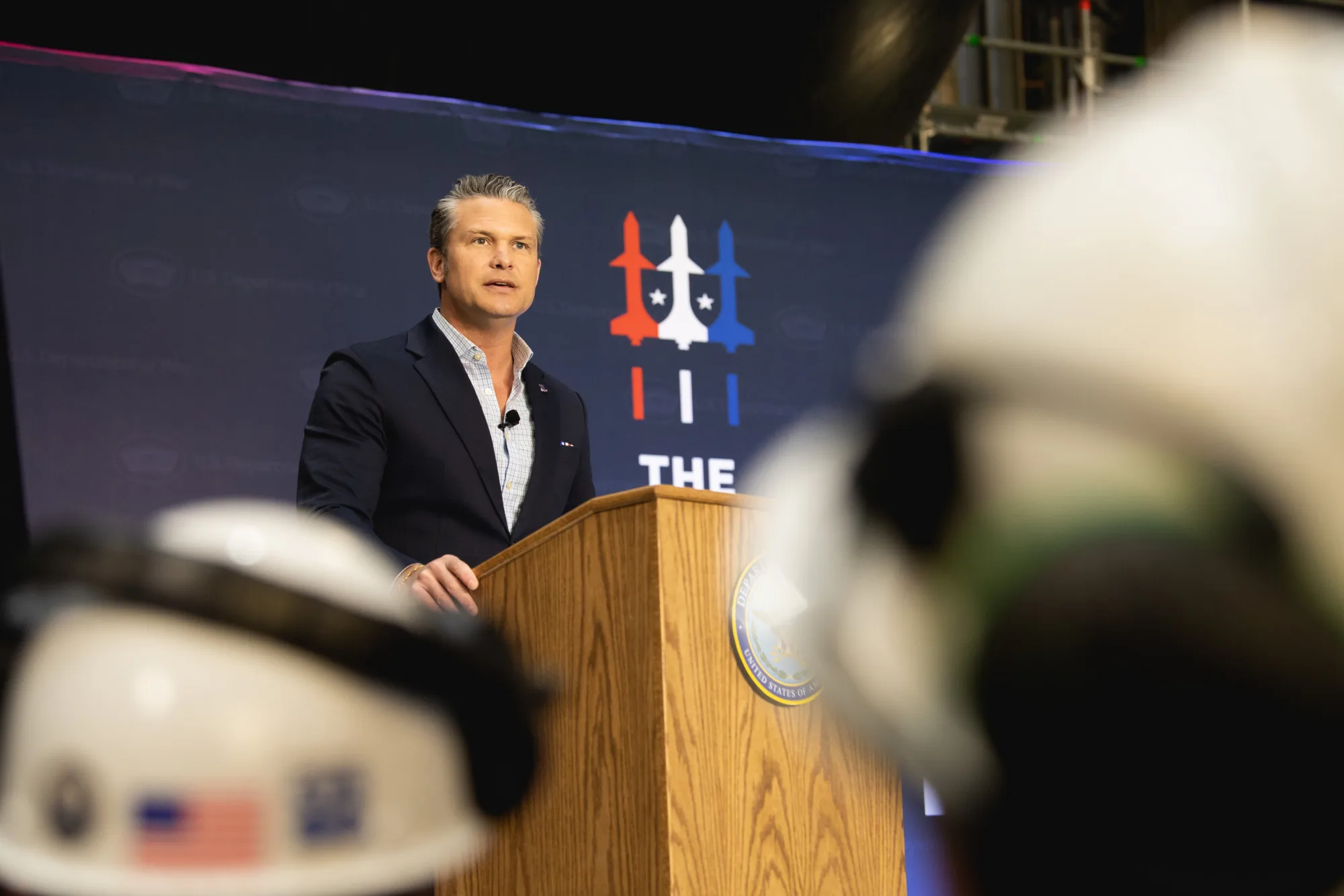 El secretario Hegseth pronuncia un discurso en el Centro Nacional de Información de Seguridad (HII NNS), el 6 de enero (Pentágono).