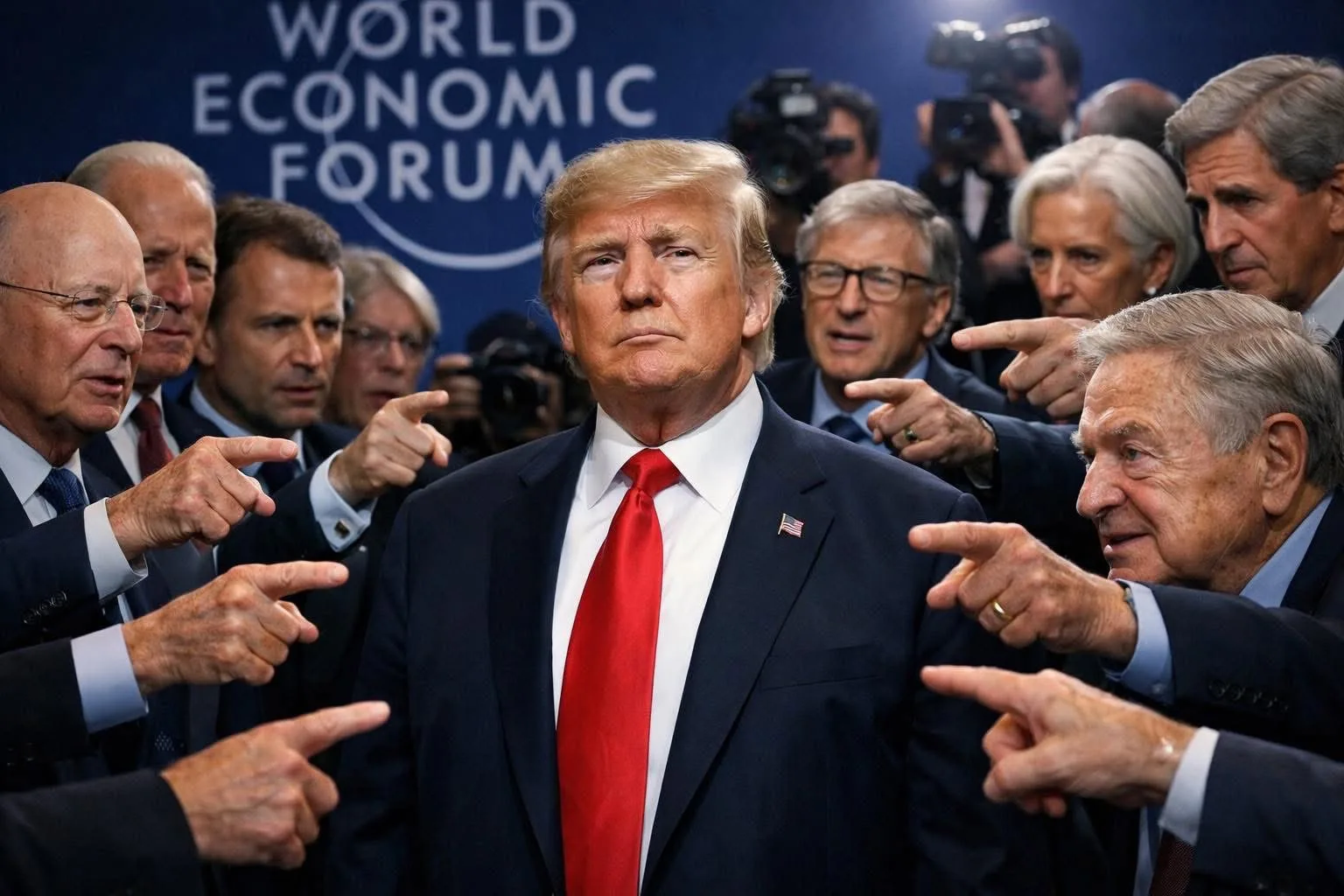 Donald Trump en Davos, Suiza, 21 de enero de 2026. Crédito: AI.