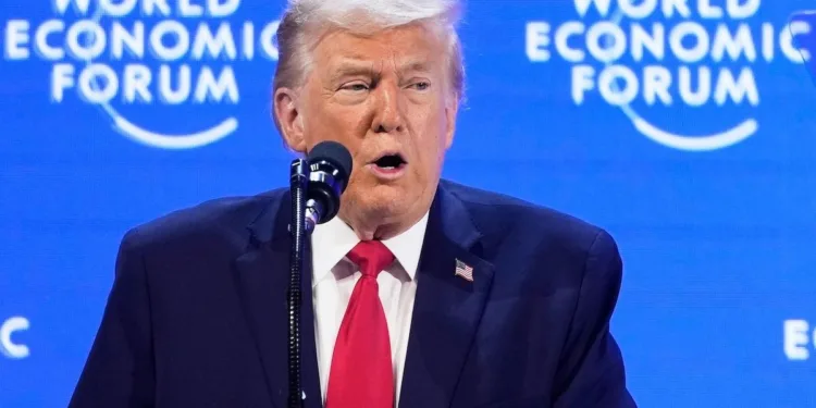 Donald Trump en Davos, Suiza. 21 de enero del año 2026. Crédito: CNN