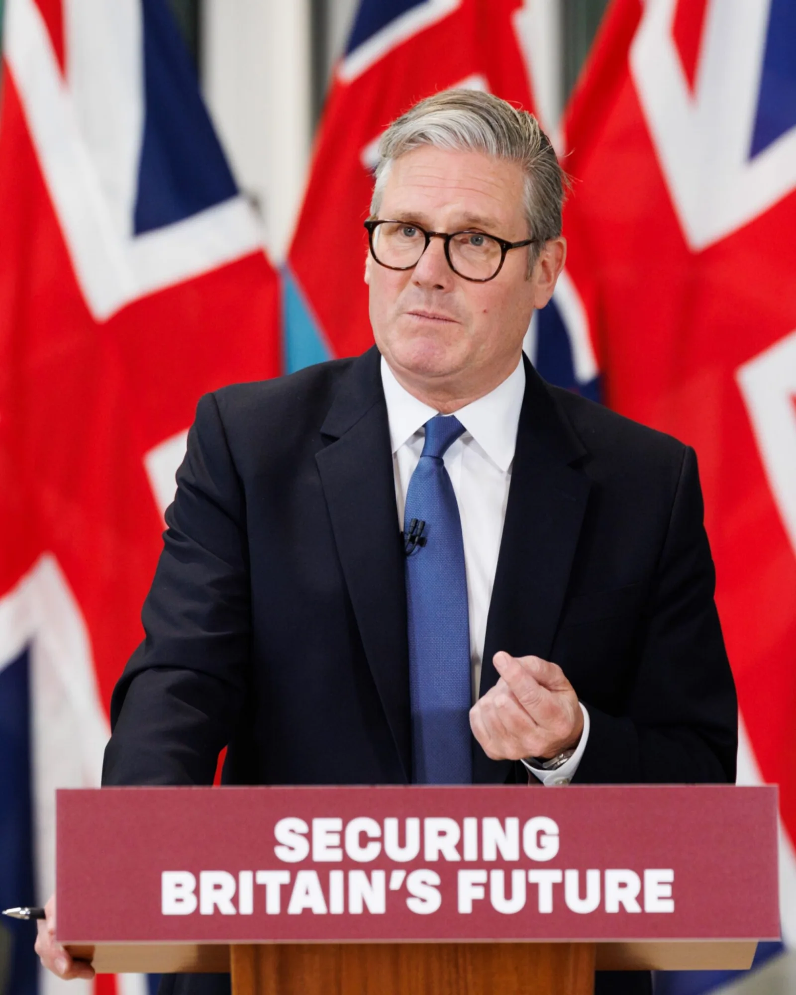 Firma del acuerdo para asegurar la base conjunta del Reino Unido y Estados Unidos en Diego García. Crédito: Cuenta X Keir Starmer