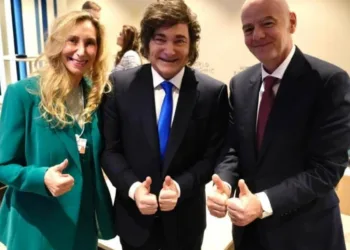 Javier Milei y Gianni Infantino