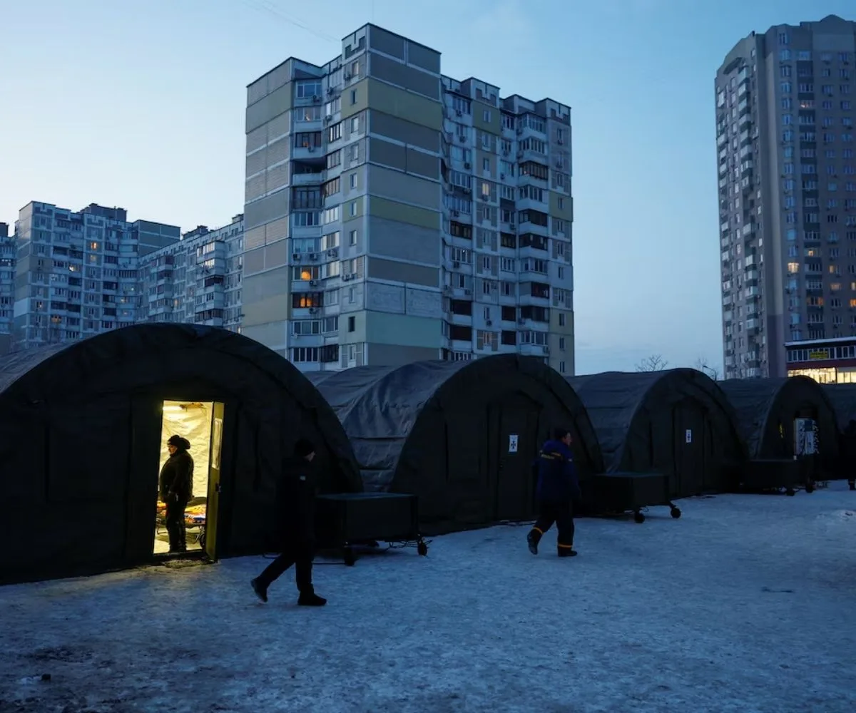 Puestos de ayuda humanitaria en Ucrania