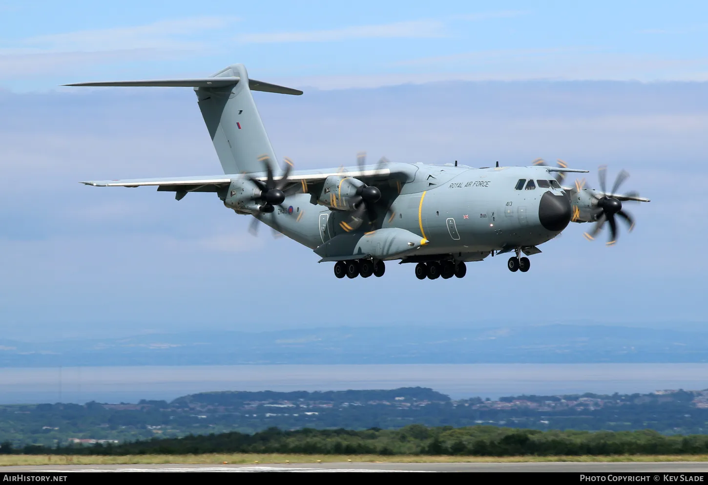 Airbus A400M matrícula 413 de la Real Fuerza Aérea Británica. Crédito: Kev Slade