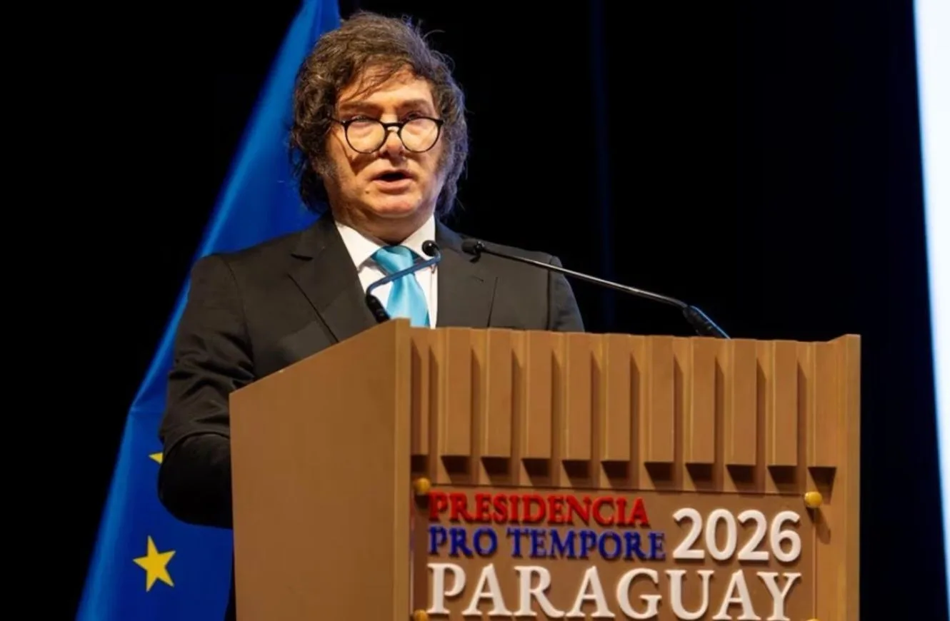  Javier Milei en la ceremonia de la firma del acuerdo comercial con la UE (Foto: Mercosur)