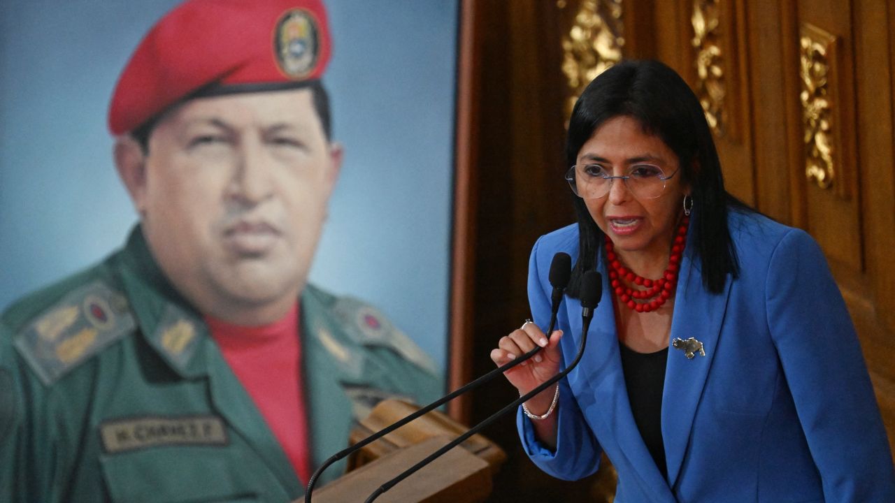 Delcy Rodríguez. Crédito: CNN