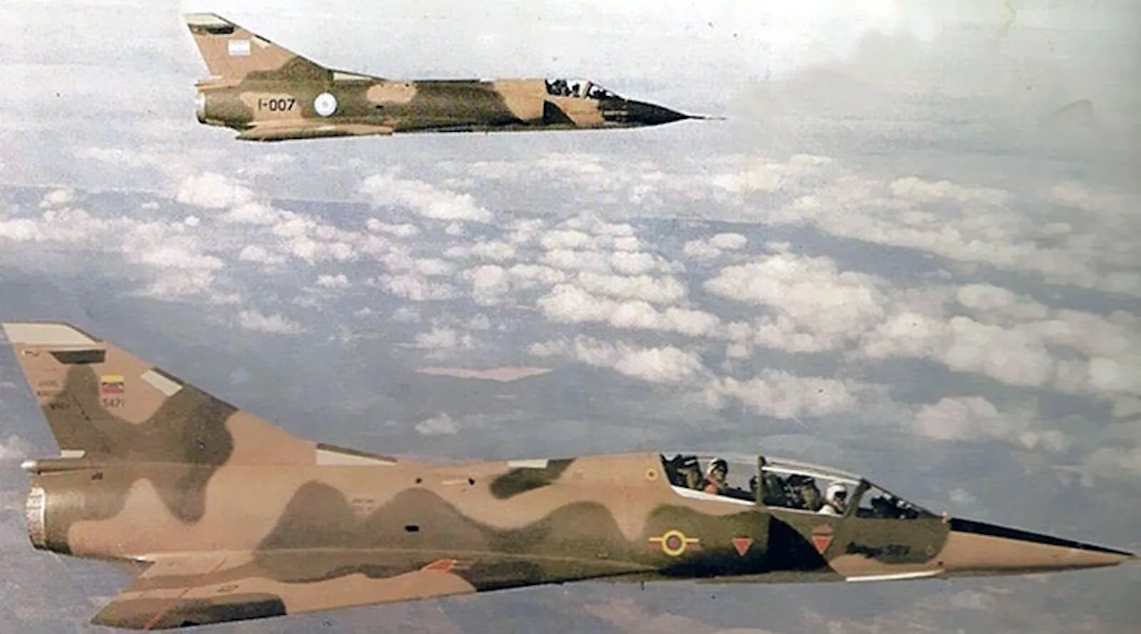 Aviones Mirage de la Fuerza Aéra Argentina y de la Fuerza Aérea de Venezuela. Crédito: archivo