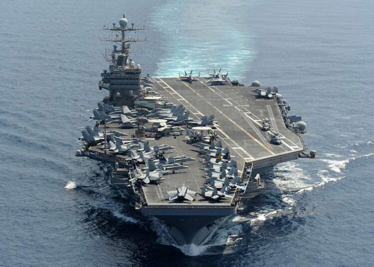 El USS Abraham Lincoln está próximo a llegar al Mar Arábigo (área CENTCOM). Créditos: Open Source Intel (@Osint613)