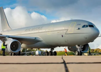Un Voyager de la Real Fuerza Aérea. Crédito: Real Fuerza Aérea Británica