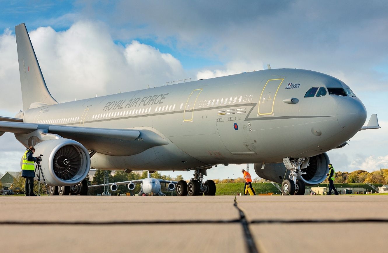 Un Voyager de la Real Fuerza Aérea. Crédito: Real Fuerza Aérea Británica