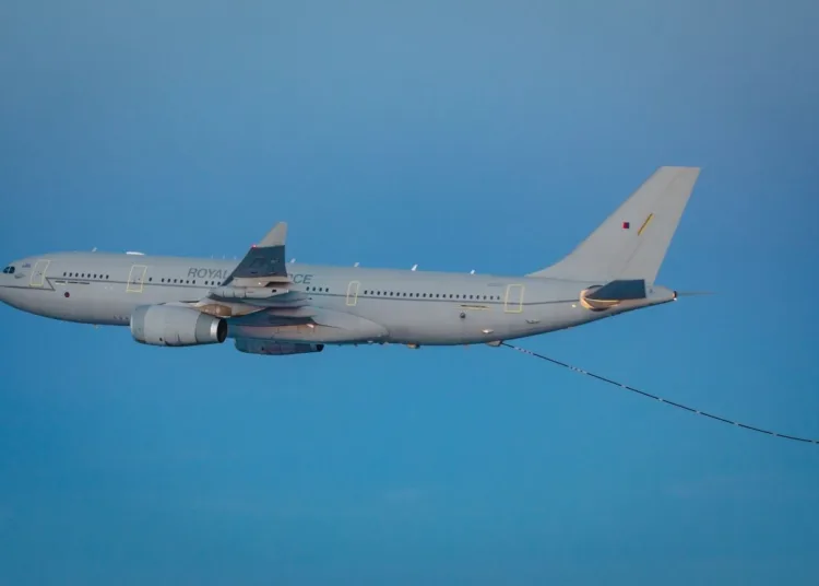 Un Voyager de la Real Fuerza Aérea. Crédito: Real Fuerza Aérea Británica