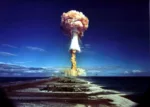 Prueba nuclear en la Polinesia francesa en el atolón Mururoa en 1971.