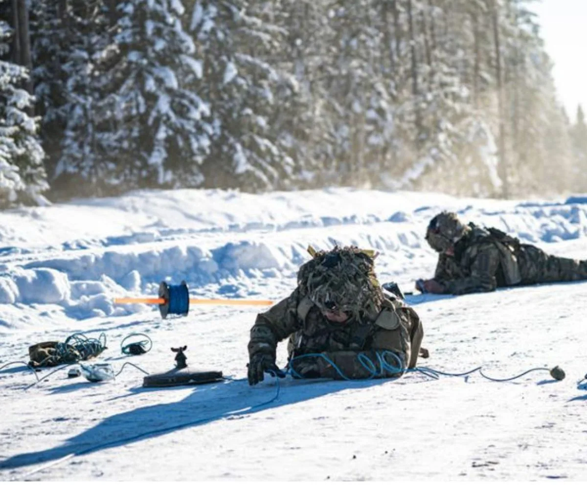 Soldados británicos entrenando en Estonia 
