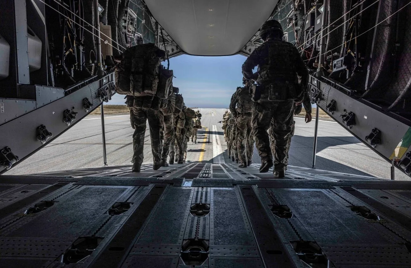 1er Batallón El Real Regimiento Irlandés en el ejercicio final de la Operación FIRIC en las Islas Malvinas. Crédito: Cpl Knox