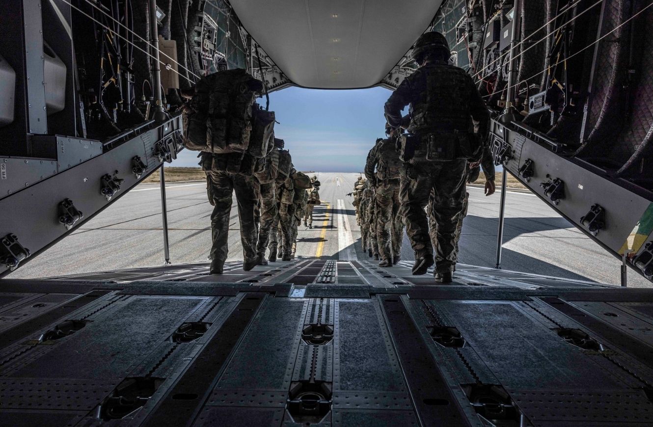 1er Batallón El Real Regimiento Irlandés en el ejercicio final de la Operación FIRIC en las Islas Malvinas. Crédito: Cpl Knox