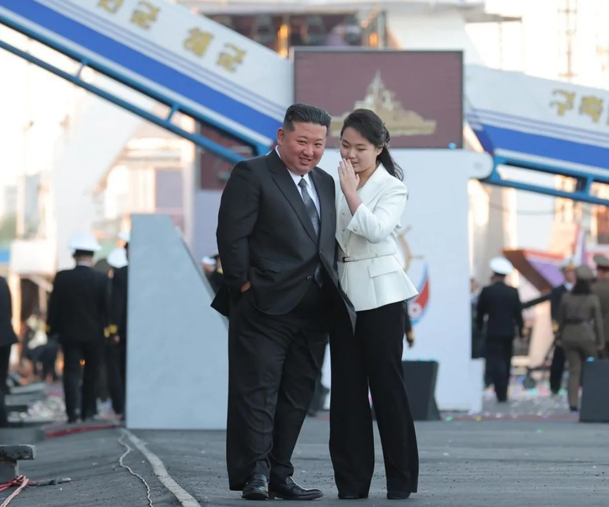 Kim Jong-un y su hija, Ju-ae