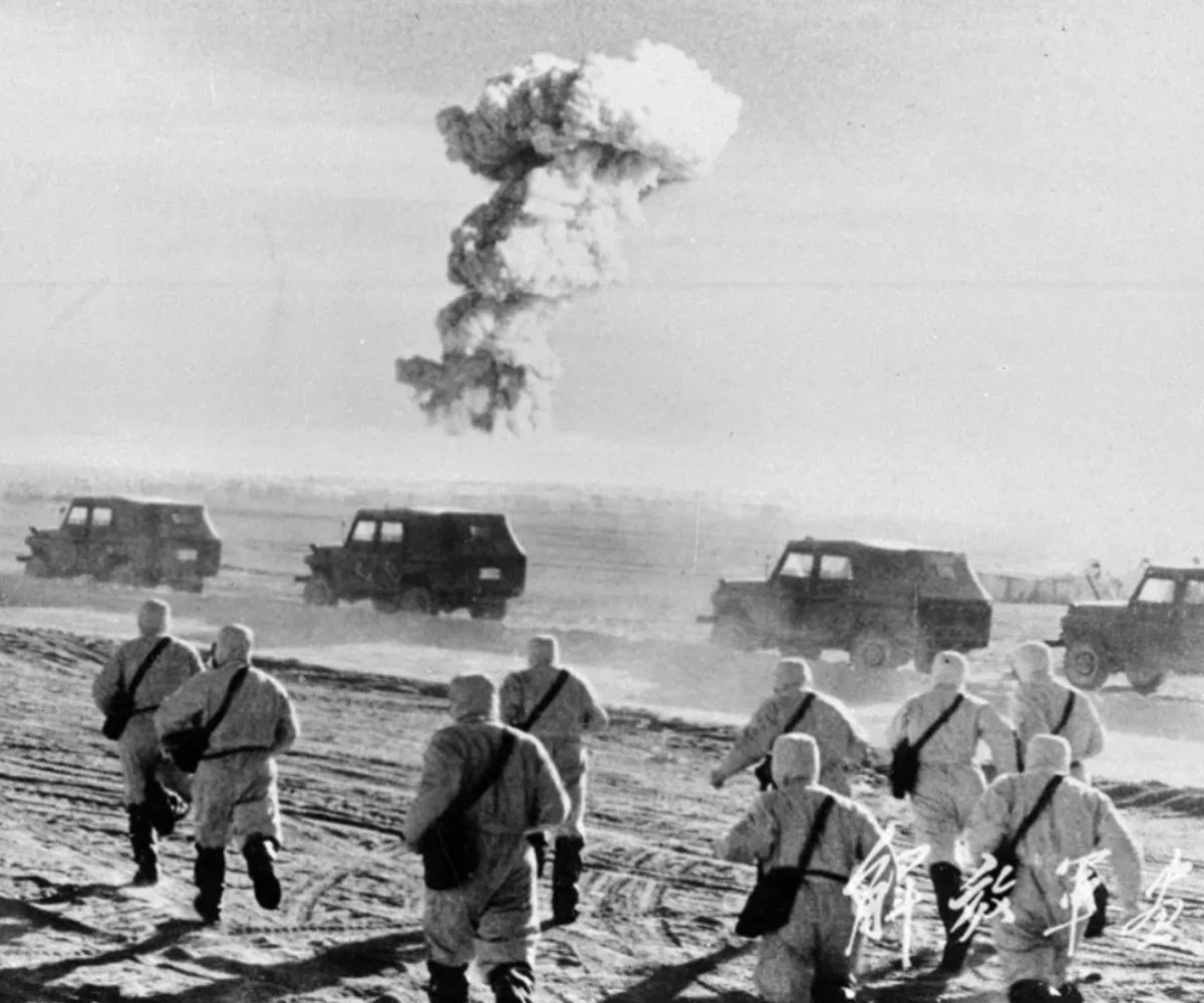 Ensayo nuclear en 1964 en la base china de Lop Nor