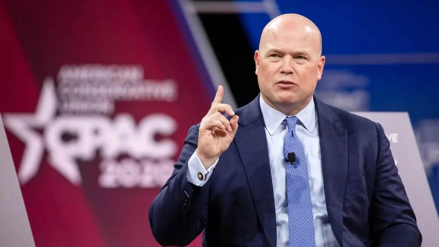 Matthew Whitaker, actual embajador de Estados Unidos ante la OTAN, durante la Conferencia de Acción Política Conservadora 2020 (CPAC) organizada por la Unión Conservadora Estadounidense el 28 de febrero de 2020 en National Harbor, Maryland. Samuel Corum/Getty Images