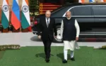 Vladimir Putin se reunió con el primer ministro indio, Narendra Modi, en el Palacio de Hyderabad, el 5 de diciembre de 2025. Créditos: Mikhail Tereshchenko, TASS.