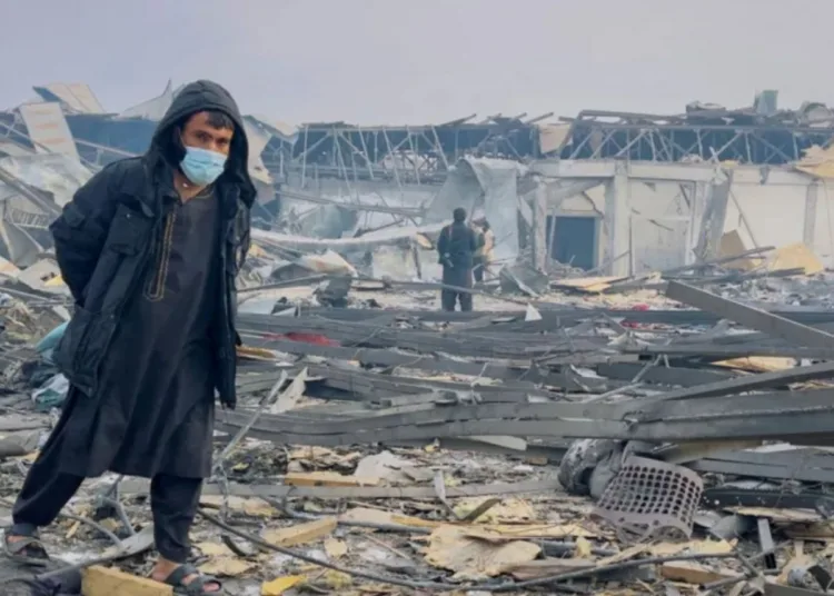Ruinas de un centro de rehabilitación atacado por Pakistán en Afganistán