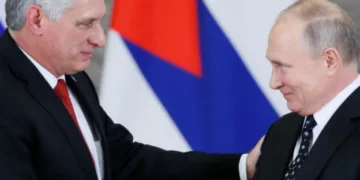 Presidente de Cuba, Miguel Díaz Canel, y presidente de Rusia, Vladimir Putin