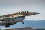 Caza F-16i del el Escuadrón 105 ("Scorpion") de la Fuerza Aérea de Israel el 10 de marzo de 2026./ Créditos: Fuerza Aérea de Israel.