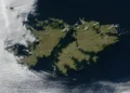 Imagen satelital de las Islas Malvinas. Creditos/Archivo