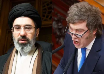 Javier Milei y el flamante líder supremo de Irán Mojtaba Jamenei. Crédito: archivo