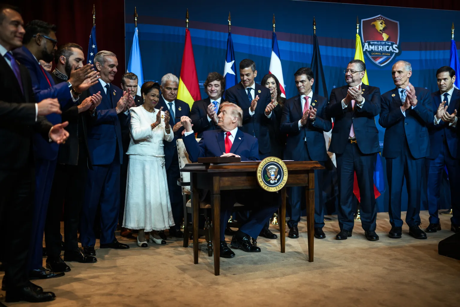 "Nos unimos para anunciar una nueva coalición militar para erradicar los carteles criminales que asolan nuestra región. ” - Presidente Donald J. Trump/ Créditos: The White House Gallery