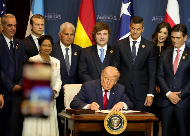 Shield of the Americas impulsado por Donald Trump. Crédito: Casa Blanca vía X