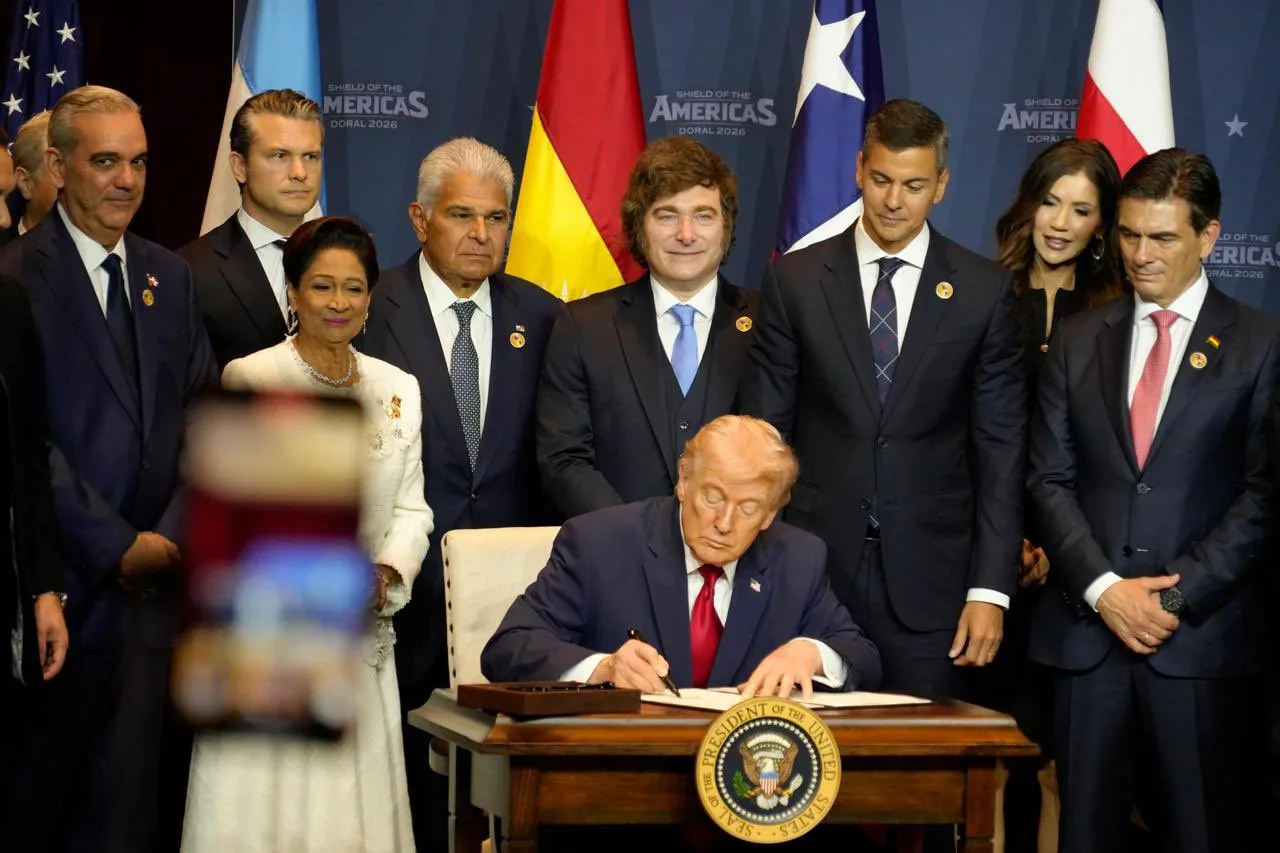 Shield of the Americas impulsado por Donald Trump. Crédito: Casa Blanca vía X