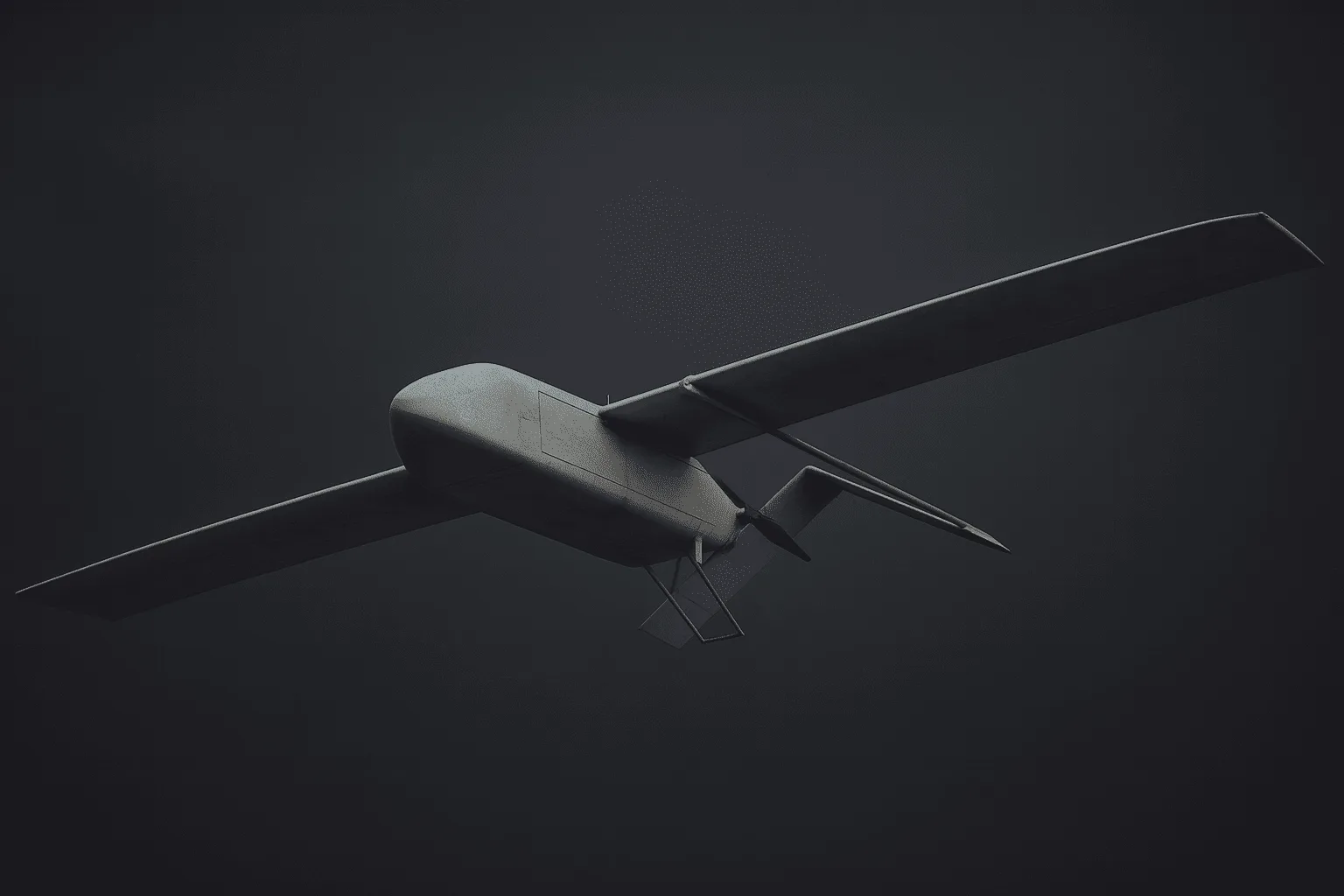 Dron de ataque FP-2 en vuelo; render. Créditos: UNITED24 Media.