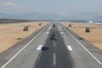 Formación de Chinook: inicio de la marcha. Créditos: El Ejército de Tierra de Autodefensa de Japón.