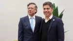 El presidente de Colombia Gustavo Petro junto con el Gobernador Axel Kicillof. Fuente: Télam