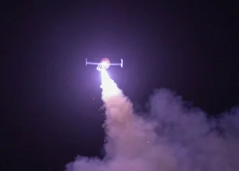 Lanzamiento de drones de ataque unidireccional (LUCAS) por fuerzas EE.UU. contra Irán en la Operación Epic Fury, iniciada el 28 de febrero de 2026 para desmantelar instalaciones de defensa y misiles iraníes. Créditos: CENTCOM.