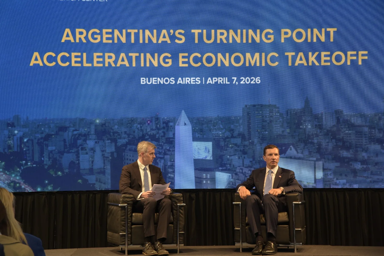 El Punto de Inflexión de Argentina: Acelerando el Despegue Económico reúne a altos funcionarios, inversores y líderes empresariales para discutir la próxima fase de crecimiento de Argentina. Créditos: Iniciativa del Centro Arsht para América Latina y el Caribe.