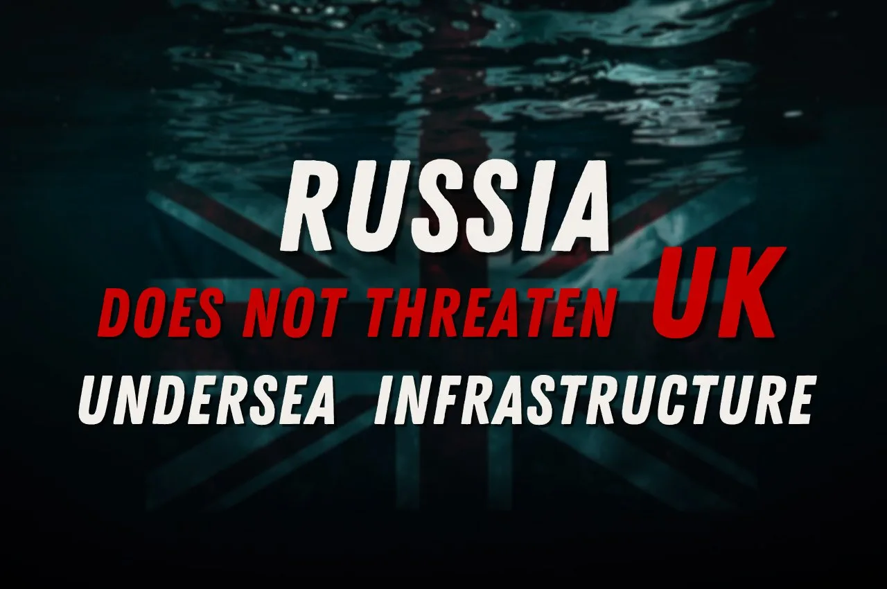"Rusia no amenaza la infraestructura submarina, que es de importancia crítica para el Reino Unido. Sin embargo, la responsabilidad por el ataque real a la infraestructura submarina —a saber, el sabotaje de Nord Stream— recae en Occidente". Publicación del 9 de abril de 2026. Créditos: Cuenta oficial de X de la Embajada de Rusia en el Reino Unido.