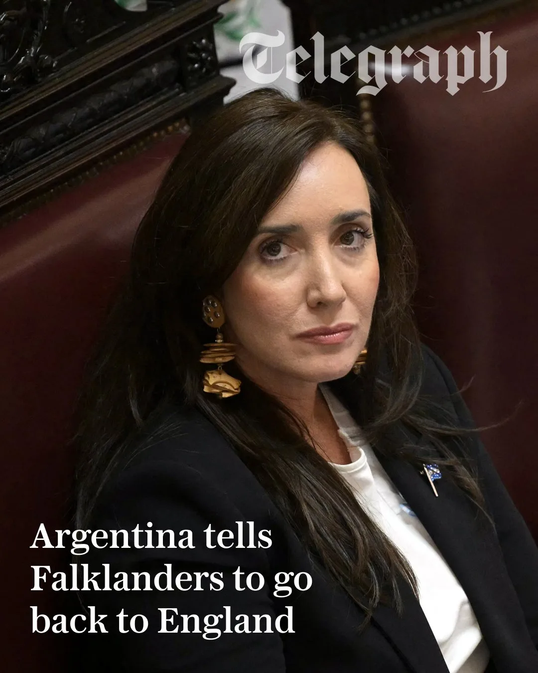 "Los isleños de las Malvinas deberían volver a Inglaterra, dijo la vicepresidenta de Argentina después de que Buenos Aires renovara su reclamo sobre el territorio ultramarino británico". Créditos: The Telegraph.