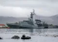 Patrullero HMS Medway en las Islas Georgias del Sur en el marco de un ejercicio militar. Crédito: BFSAI