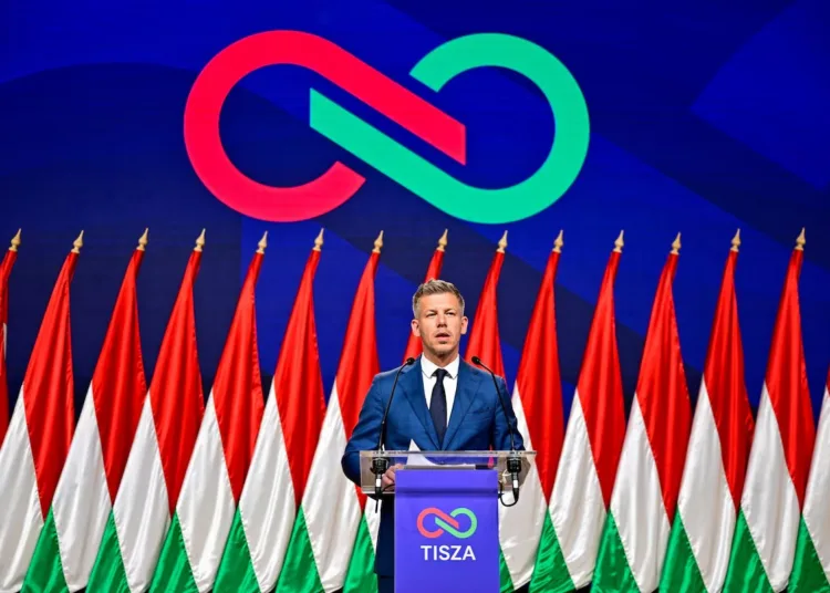 Peter Magyar, líder del partido opositor Tisza