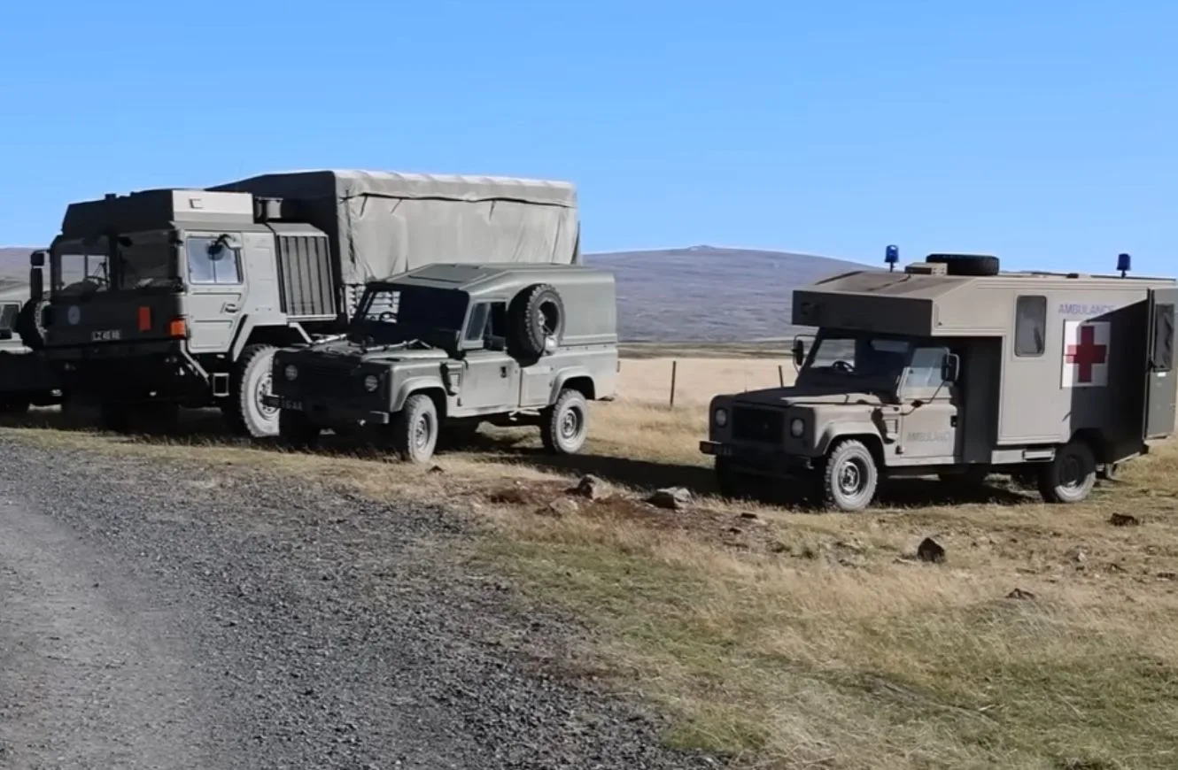 Imágenes de los ejercicios militares en las Islas Malvinas. Crédito: Islas Malvinas Television (FITV)