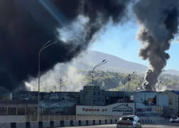 Bombardeo de Ucrania sobre Tuapsé, en Rusia