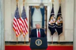 El presidente Donald Trump pronuncia un discurso a la nación. Créditos: The White House Gallery.