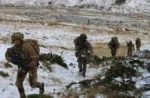 2.º Escuadrón de Apoyo Cercano en el ejercicio militar en las Islas Malvinas. Crédito: 1.º Regimiento RLC