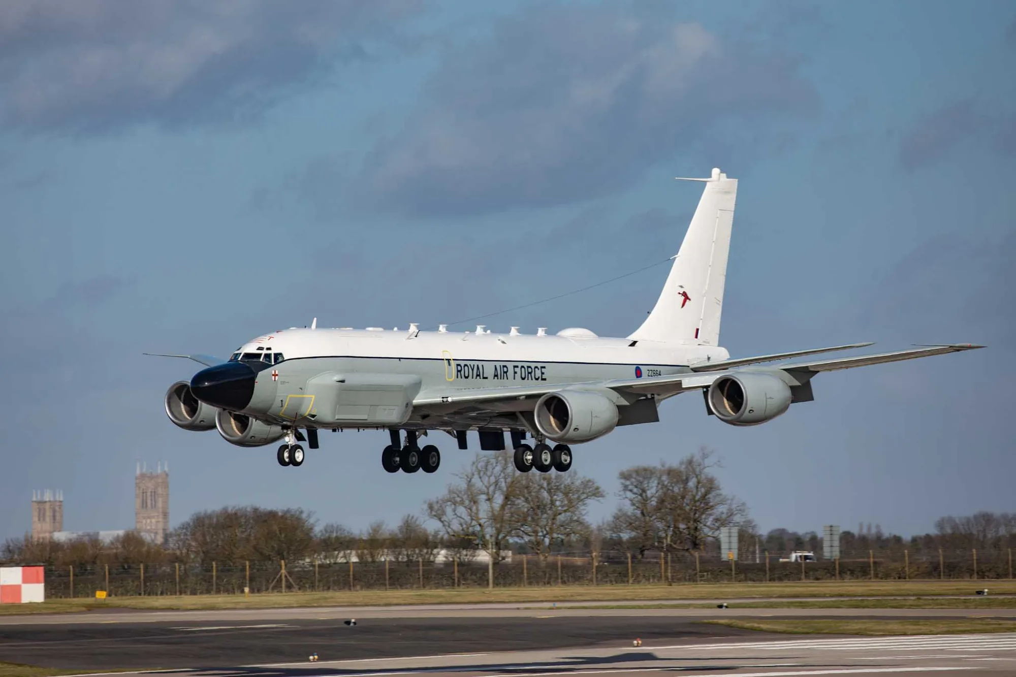 RC-135W Rivet Joint de la base RAF Waddington en un ejercicio de demostración liderado por EE.UU. en Europa junto a aliados de la OTAN. Créditos: Royal Air Force.