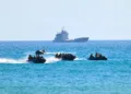 Operación anfibia a gran escala entre el Cuerpo de Marines de Filipinas y la Brigada de Despliegue Rápido Anfibio de Japón en Barangay Bagu, Cagayan, el 28 de abril de 2026, como parte del Ejercicio Balikatan 41-2026. Créditos: Armada de Filipinas.