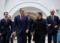 Reunión bilateral con el presidente de Polonia, Karol Nawrocki y el presidente ucraniano Zelenskyy, en los márgenes de la Cumbre del B9 (Bucharest Nine) celebrada el 13 de mayo de 2026 en Bucarest. Créditos: Volodymyr Zelenskyy.