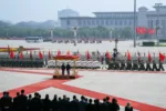 Ceremonia de llegada en Beijing, mostrando al presidente Trump y Xi Jinping el 14 de mayo de 2026. Créditos: Casa Blanca.