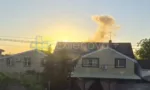 Lo que parece ser un incendio tras los ataques ucranianos registrados en Taganrog, en la región de Rostov (Rusia), durante la noche del 27 de mayo de 2026. Créditos: Exilenova Plus vía Telegram.