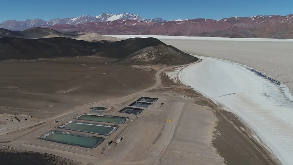Imagen Aerea de una infraestructura vinculada al Litio. Créditos/Archivo